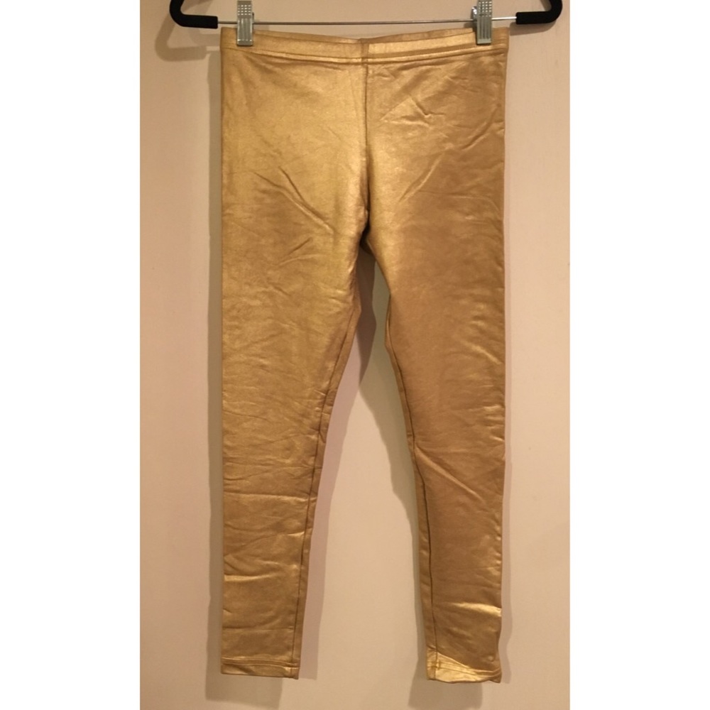 American Apparel Metallic Gold Leggings
